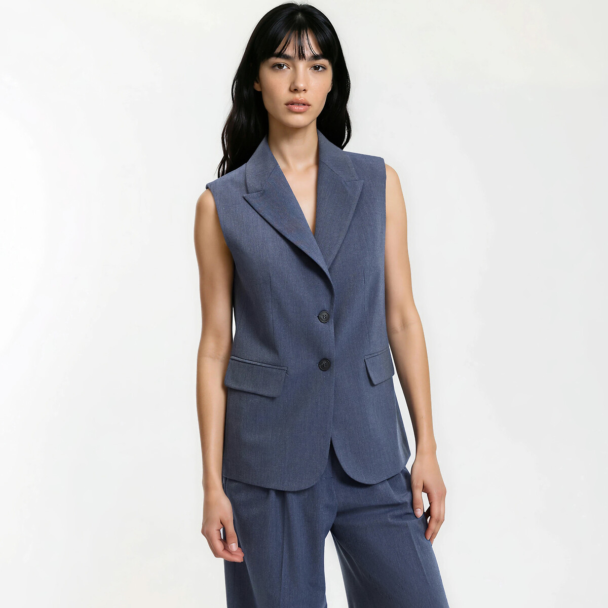 Μακρύ αμάνικο σακάκι σε oversize γραμμή