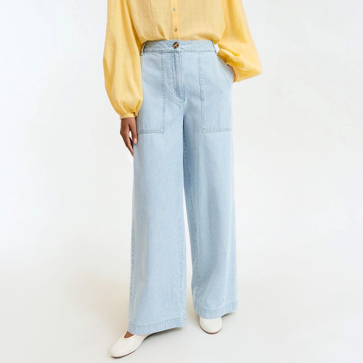 Φαρδιά παντελόνι carpenter με ρίγες