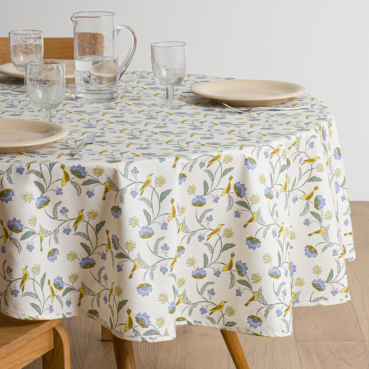 Στρογγυλό τραπεζομάντηλο με στάμπα 160 cm