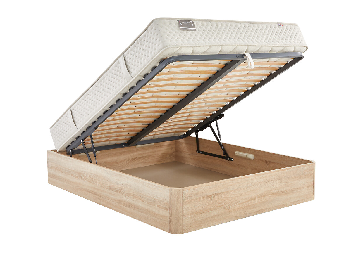 La Redoute Interieurs Σετ κρεβατιού με αποθηκευτικό χώρο IZY + στρώμα με ελατήρια 140x190 cm