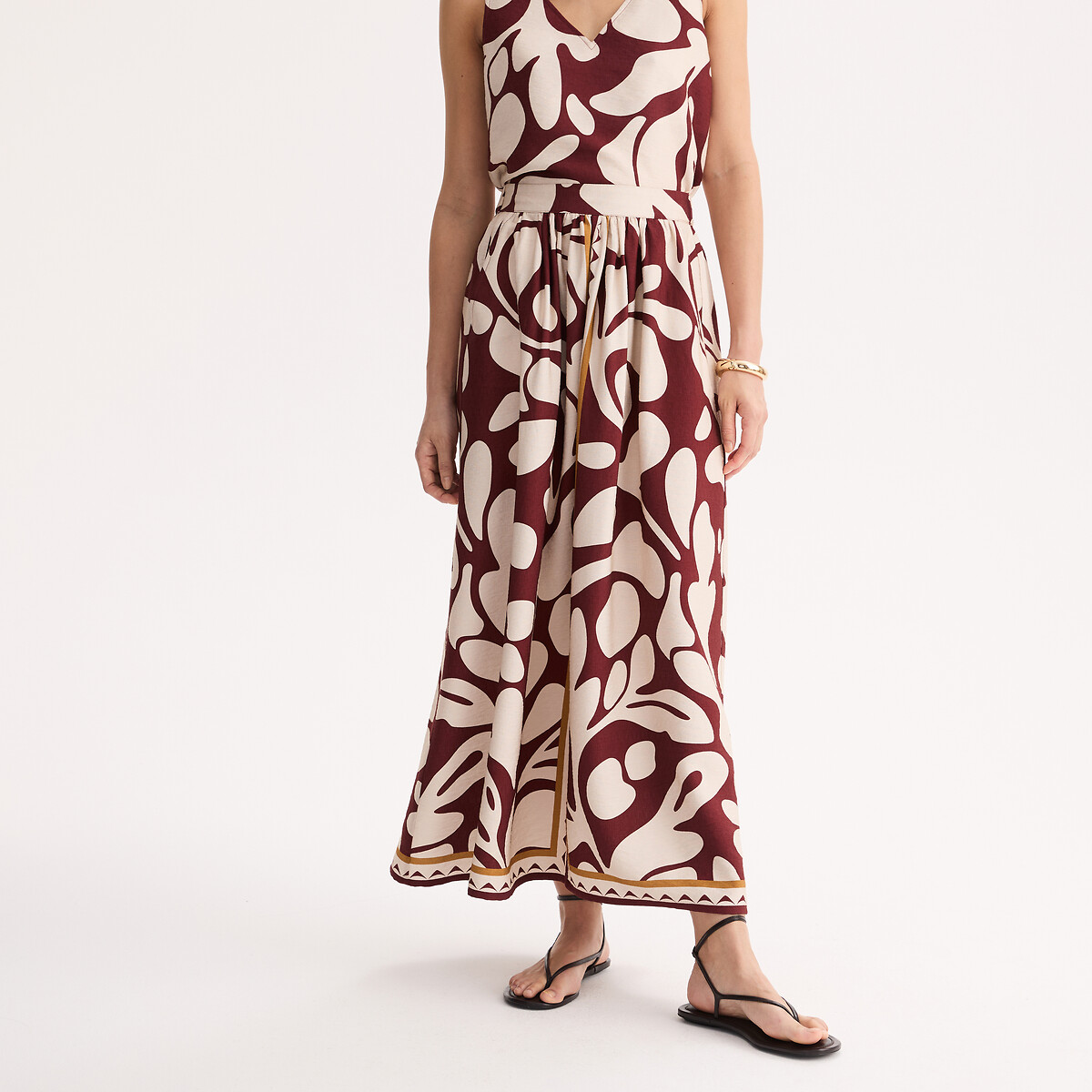 Anne Weyburn Ριχτή midi φούστα με γραφικό μοτίβο