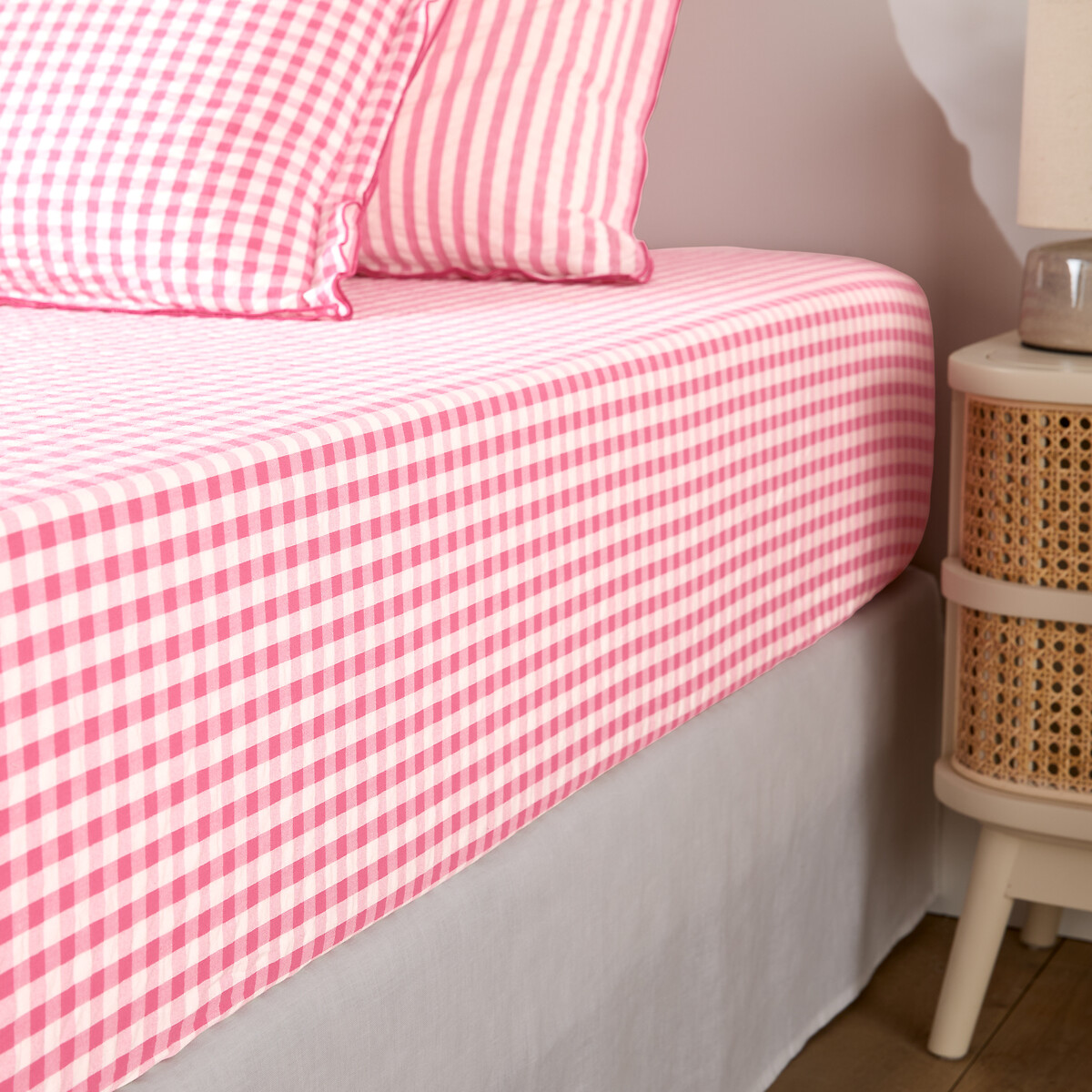 Σεντόνι με λάστιχο seersucker βαμβακερό 30 εκ. 90x190 cm