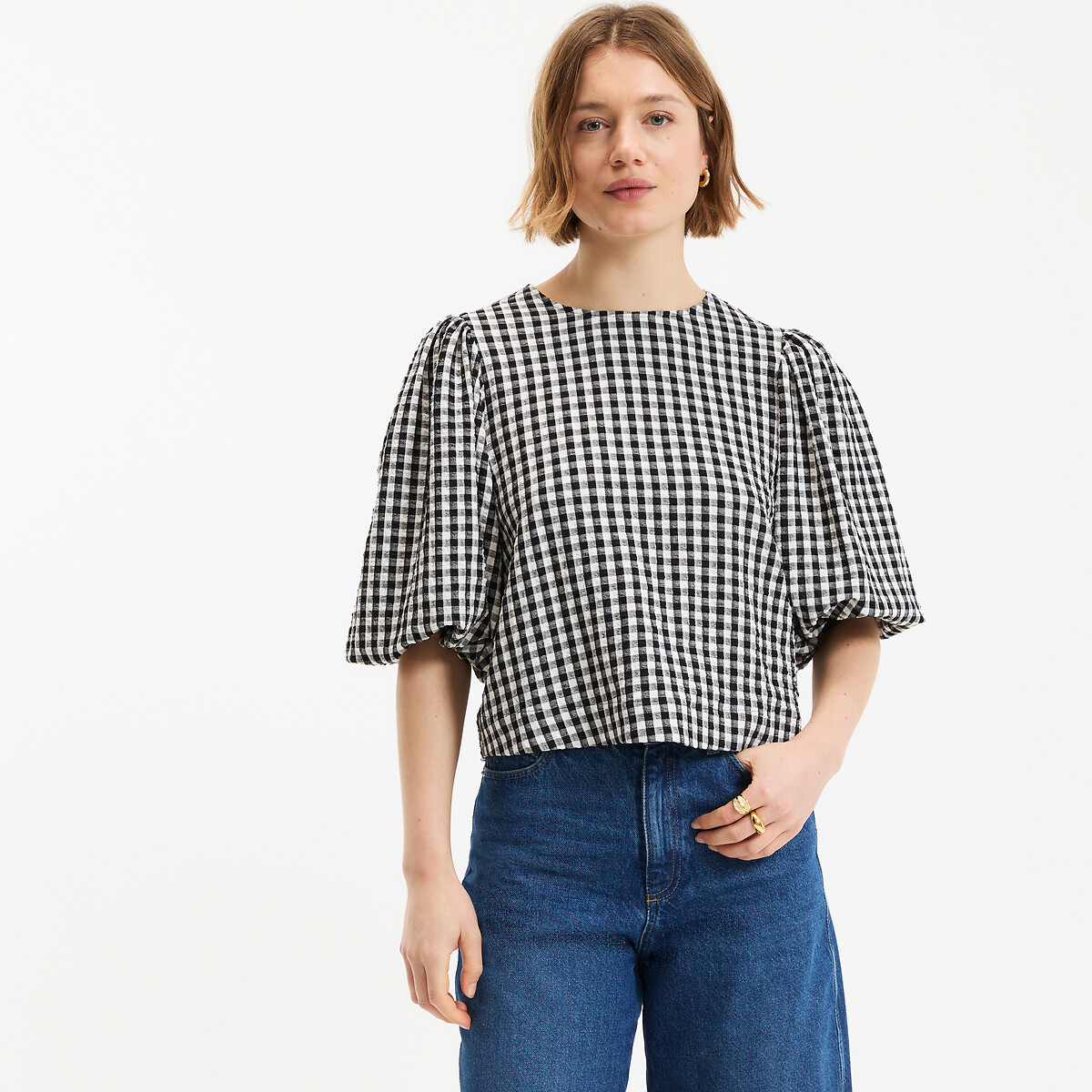 Μπλούζα με στρογγυλή λαιμόκοψη