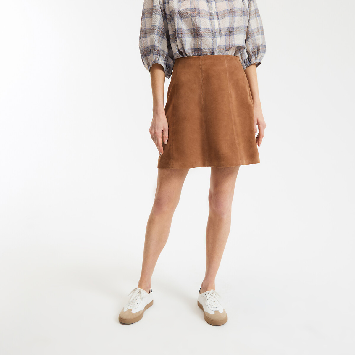 Δερμάτινη σουέτ εβαζέ φούστα