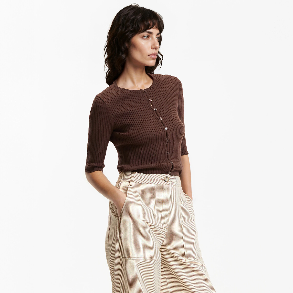 Πουλόβερ με στρογγυλή λαιμόκοψη