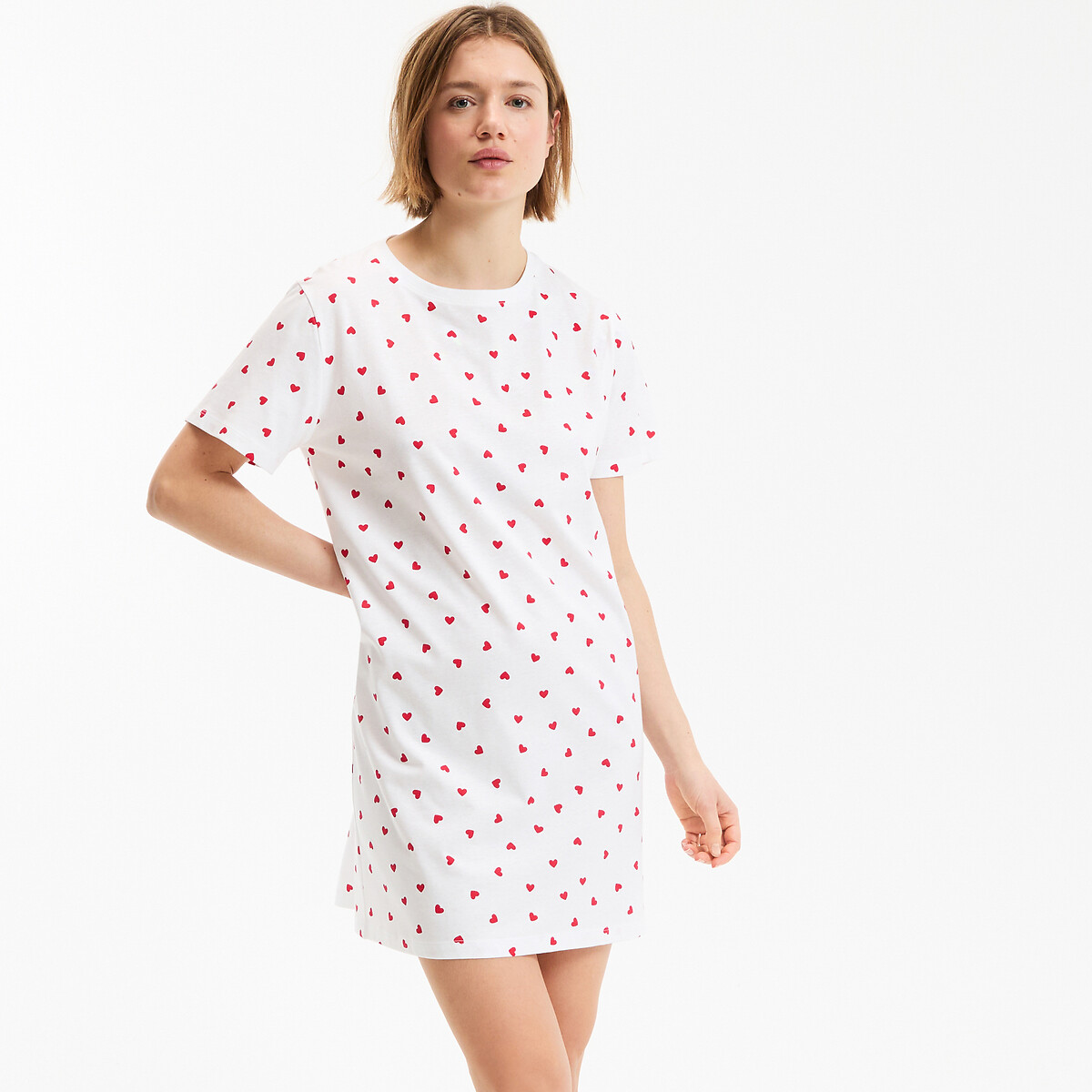 Νυχτικό με στάμπα καρδιές