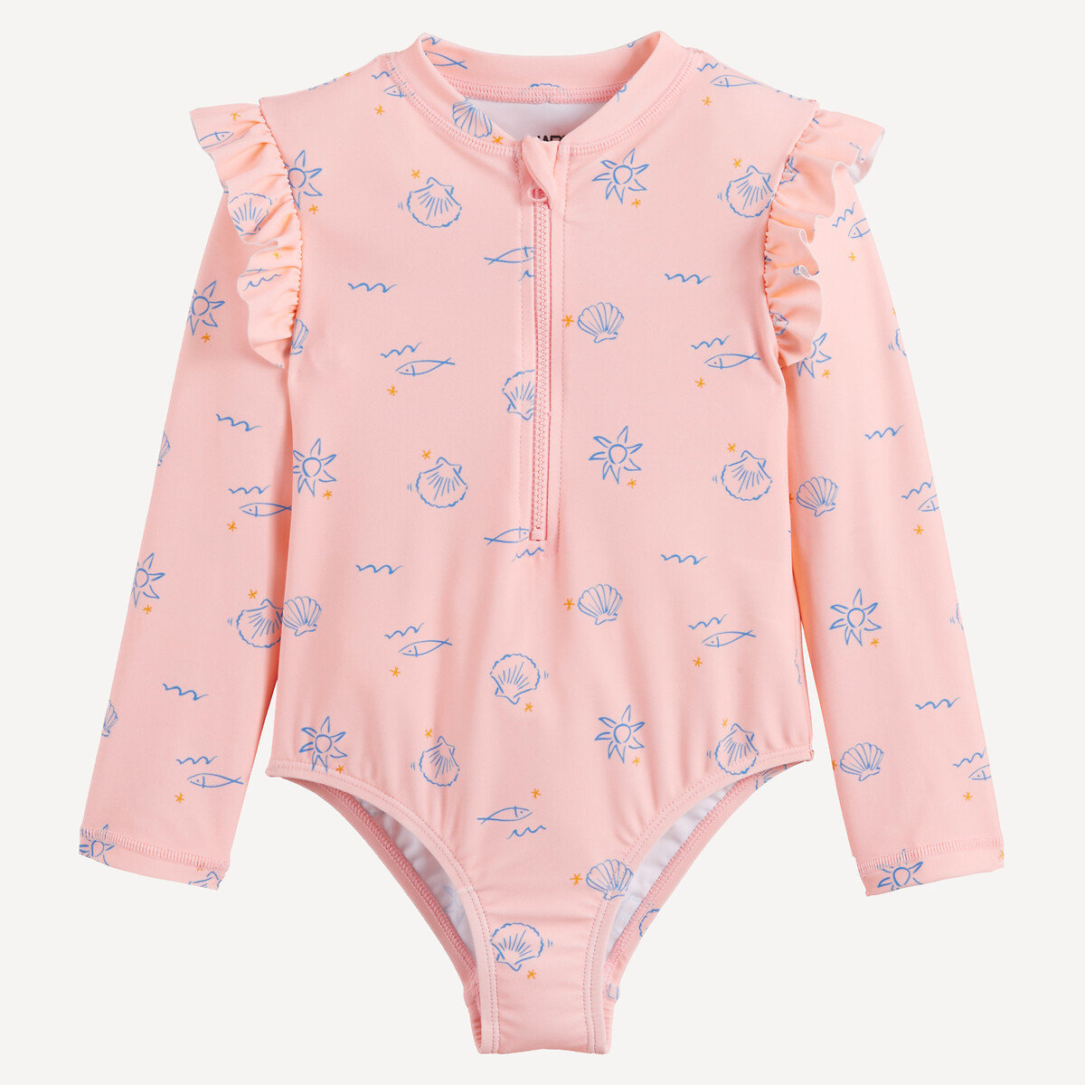 La Redoute Collections Ολόσωμο μαγιό με κοχύλια και αντηλιακή προστασία