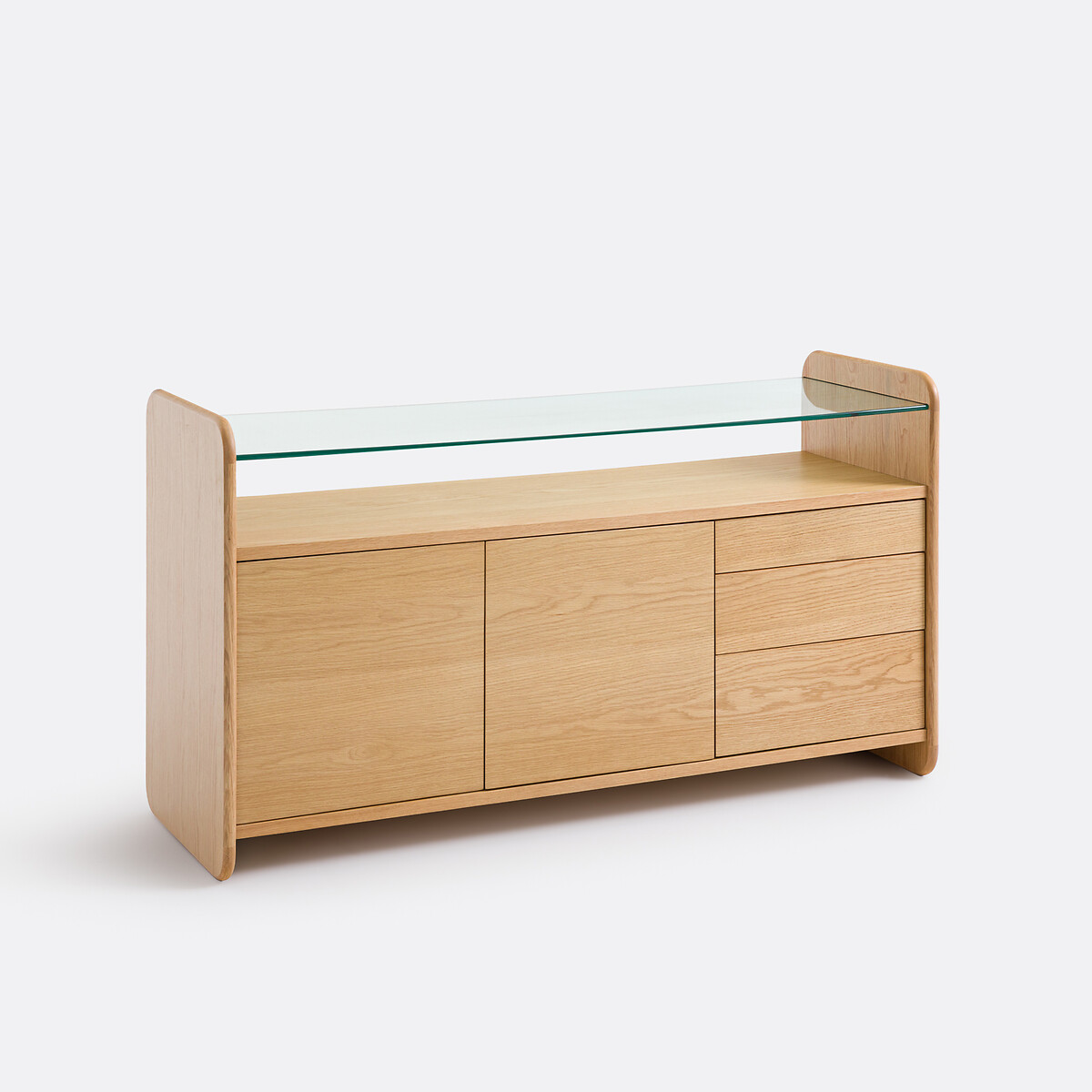 Μπουφές με καπλαμά δρυός Μ48xΠ141xΥ79cm