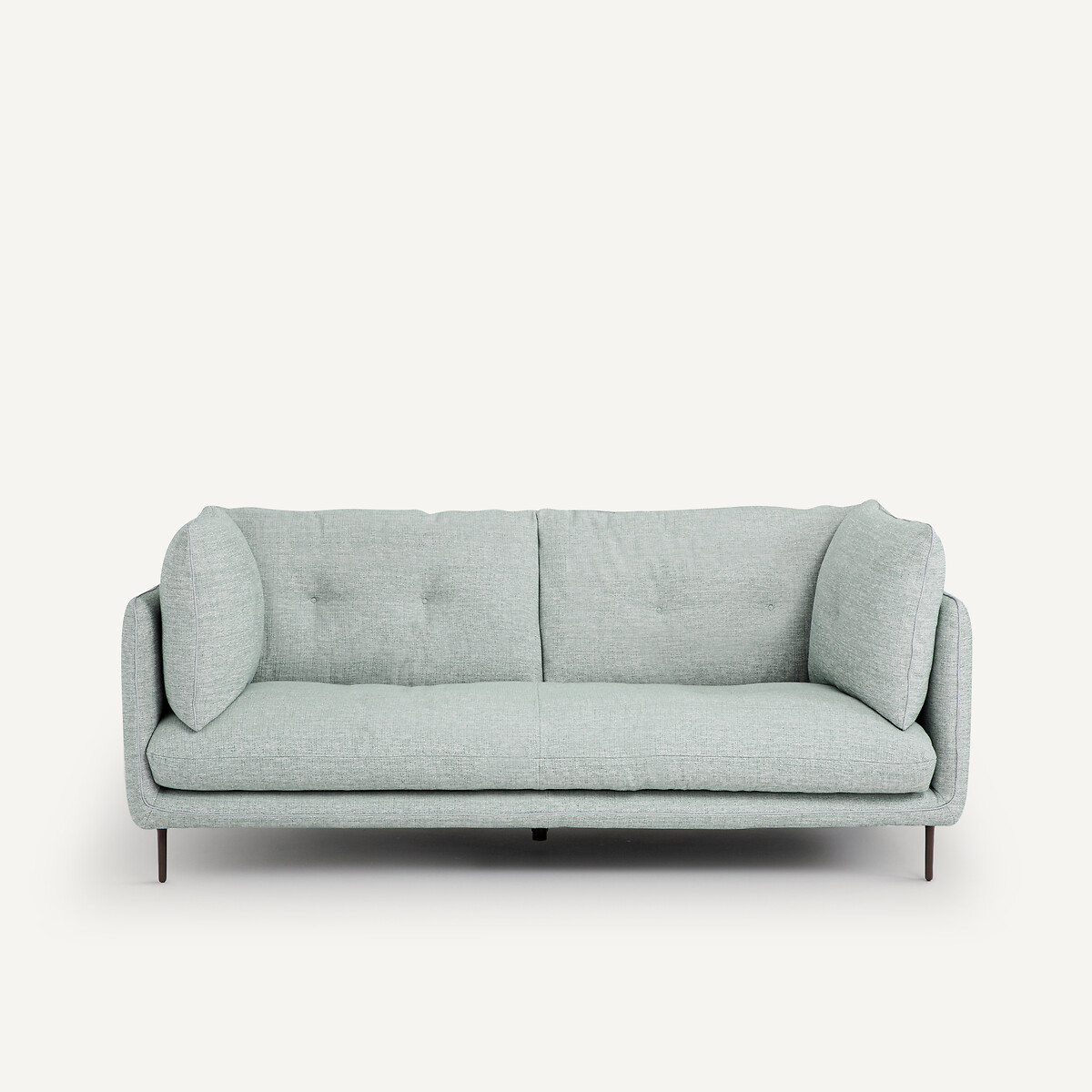 Καναπές compact από μελανζέ ύφασμα Μ106xΠ201xΥ80cm