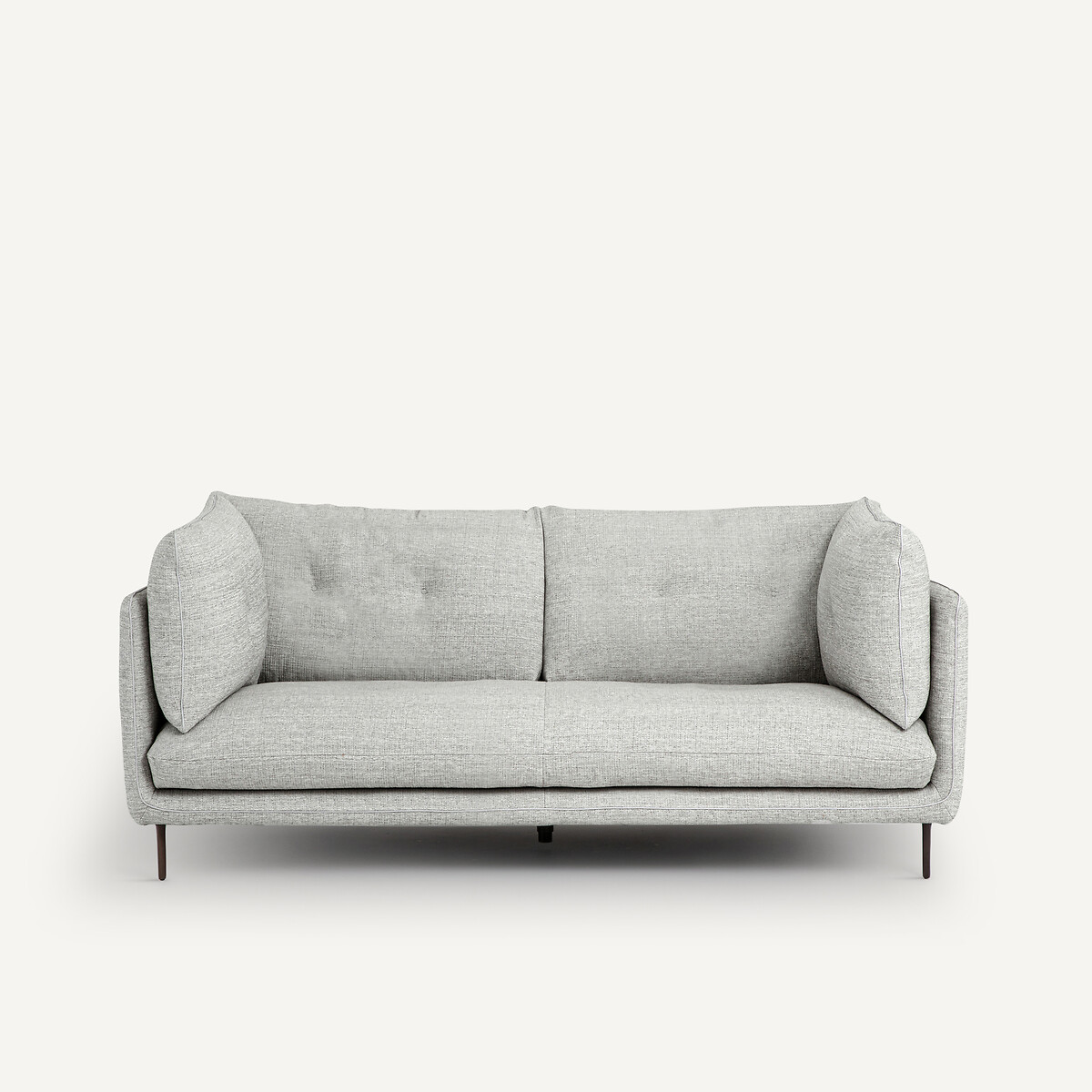 Καναπές compact από μελανζέ ύφασμα Μ106xΠ201xΥ80cm