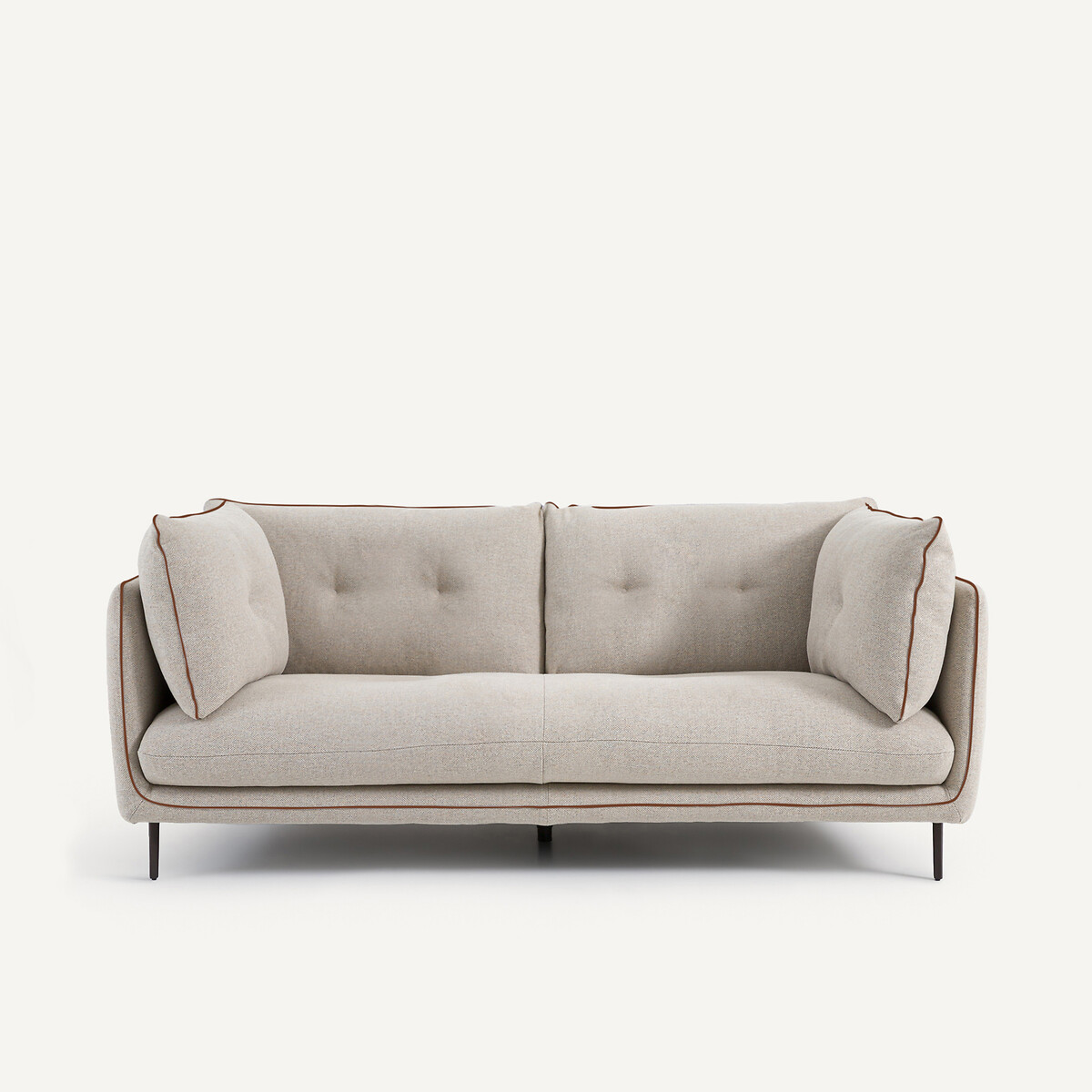 Καναπές compact με ύφασμα τύπου τουίντ Μ106xΠ201xΥ80cm