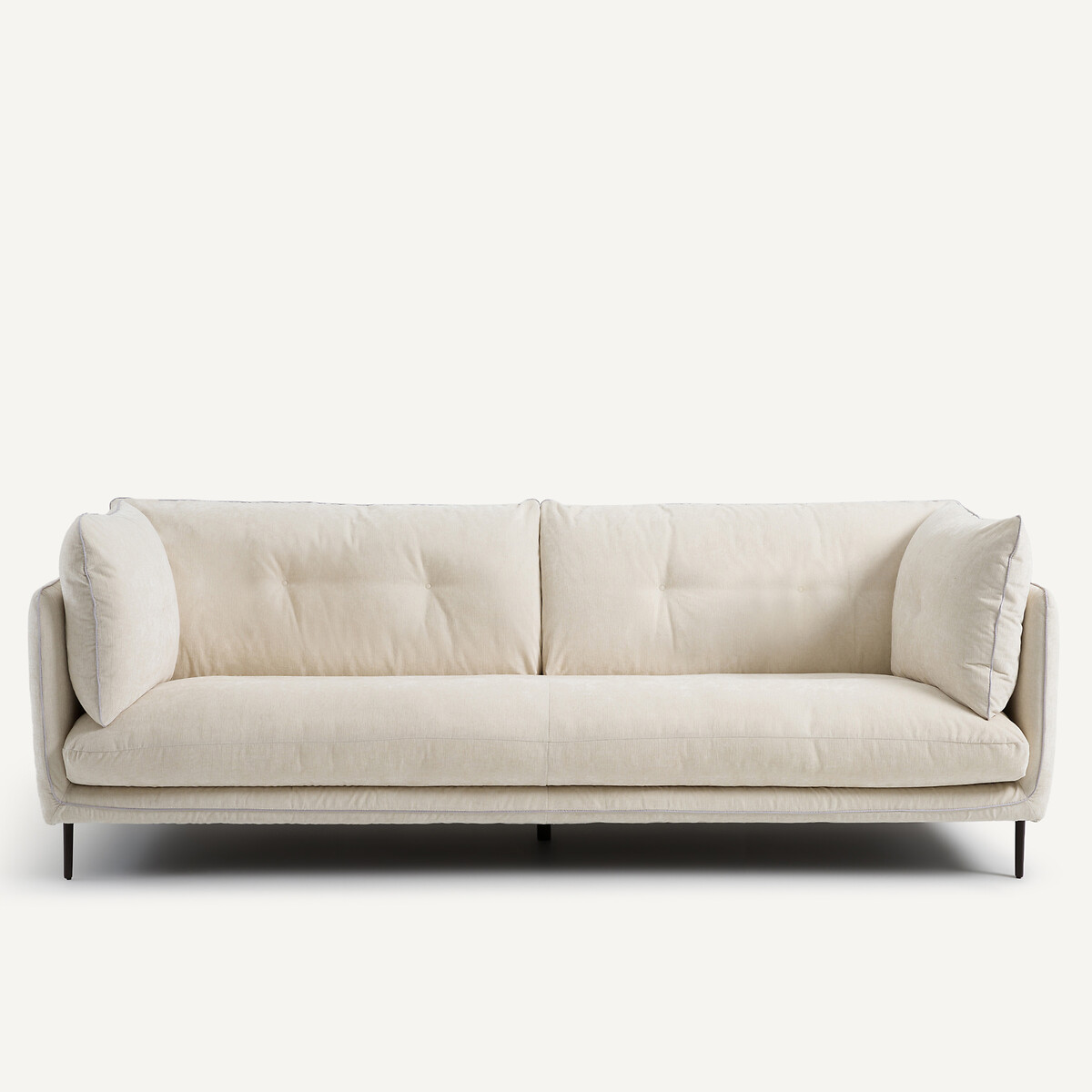 Καναπές από βελούδινο chenille Μ106xΠ221xΥ80cm