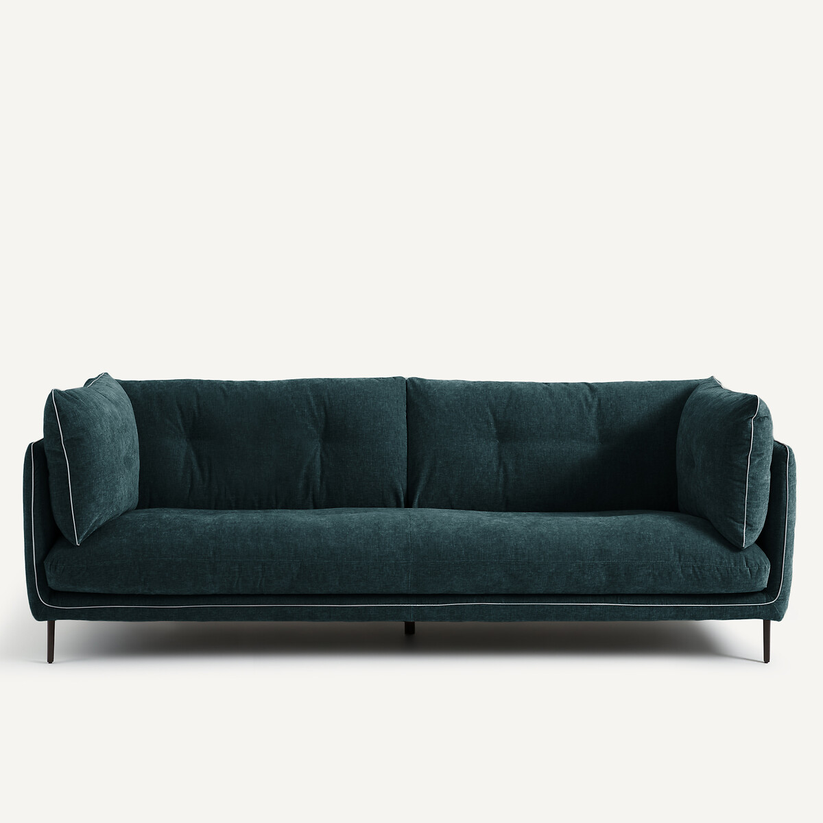 Καναπές από βελούδινο chenille Μ106xΠ221xΥ80cm