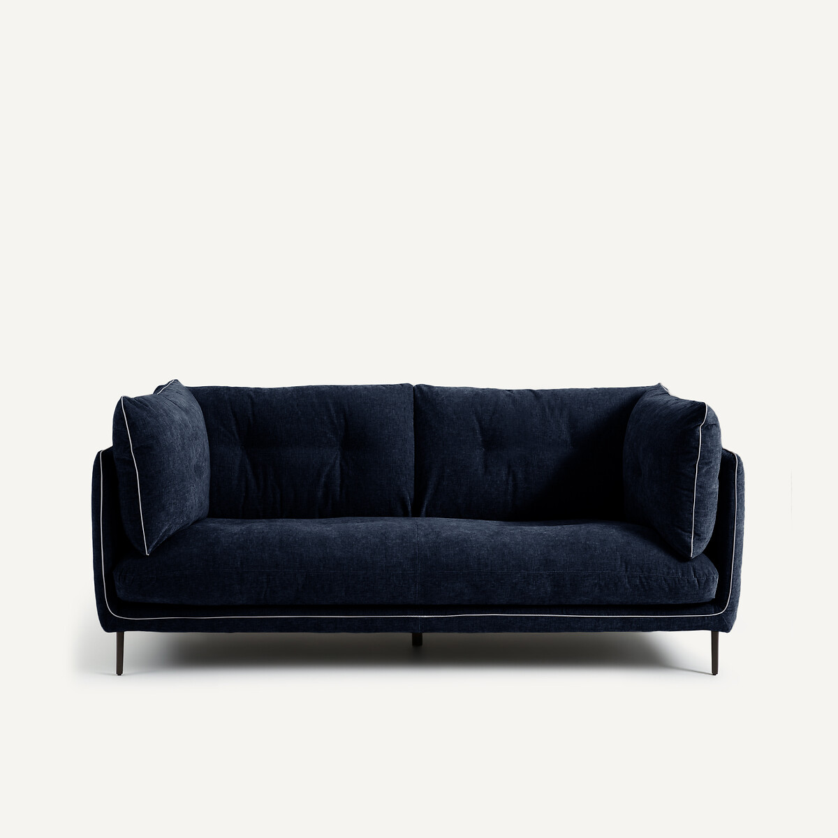 Kαναπές compact από βελούδινη ζακάρ ύφανση Μ106xΠ201xΥ80cm