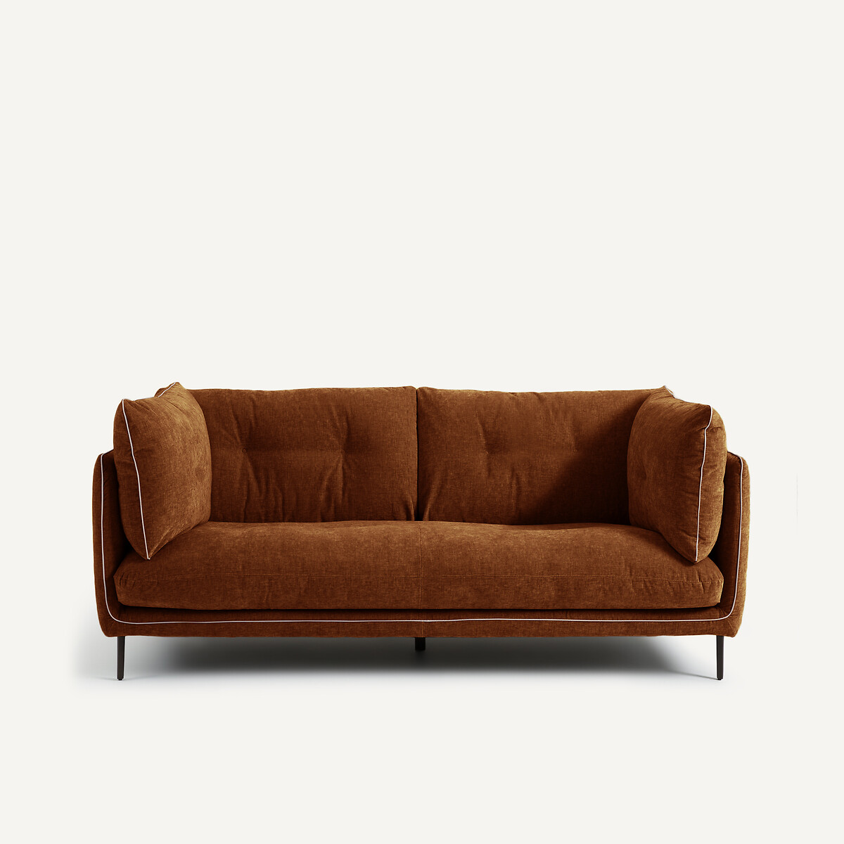 AM.PM Kαναπές compact από βελούδινη ζακάρ ύφανση Μ106xΠ201xΥ80cm