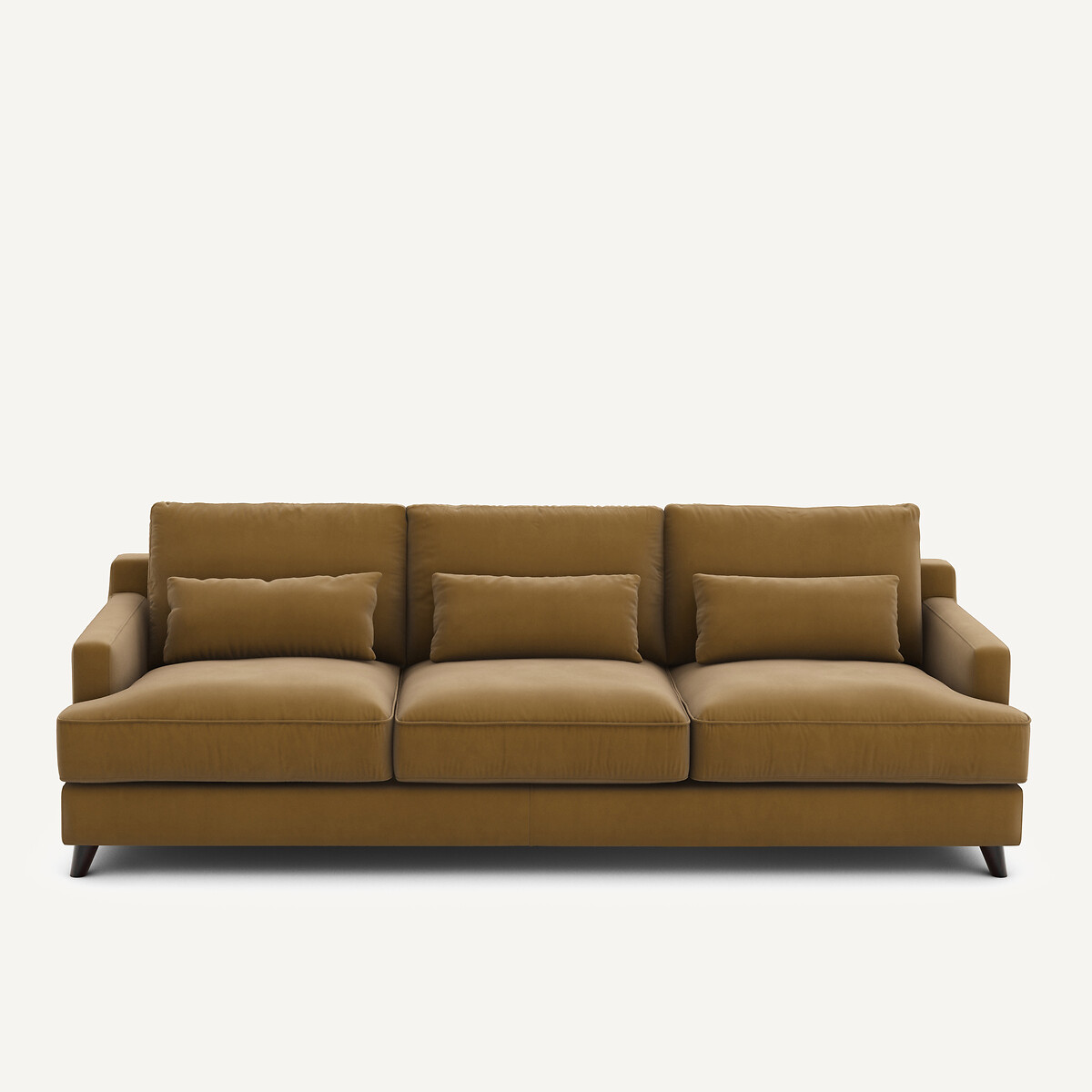 Καναπές από λινό βελούδο Μ100xΠ197xΥ83cm