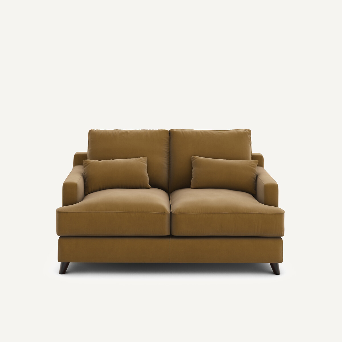 Καναπές 2 θέσεων από λινό βελούδο Μ100xΠ150xΥ83cm