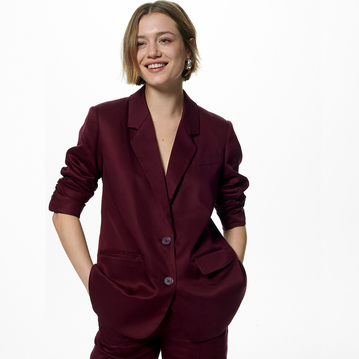 Μακρύ σακάκι ίσιας γραμμής από TENCEL™