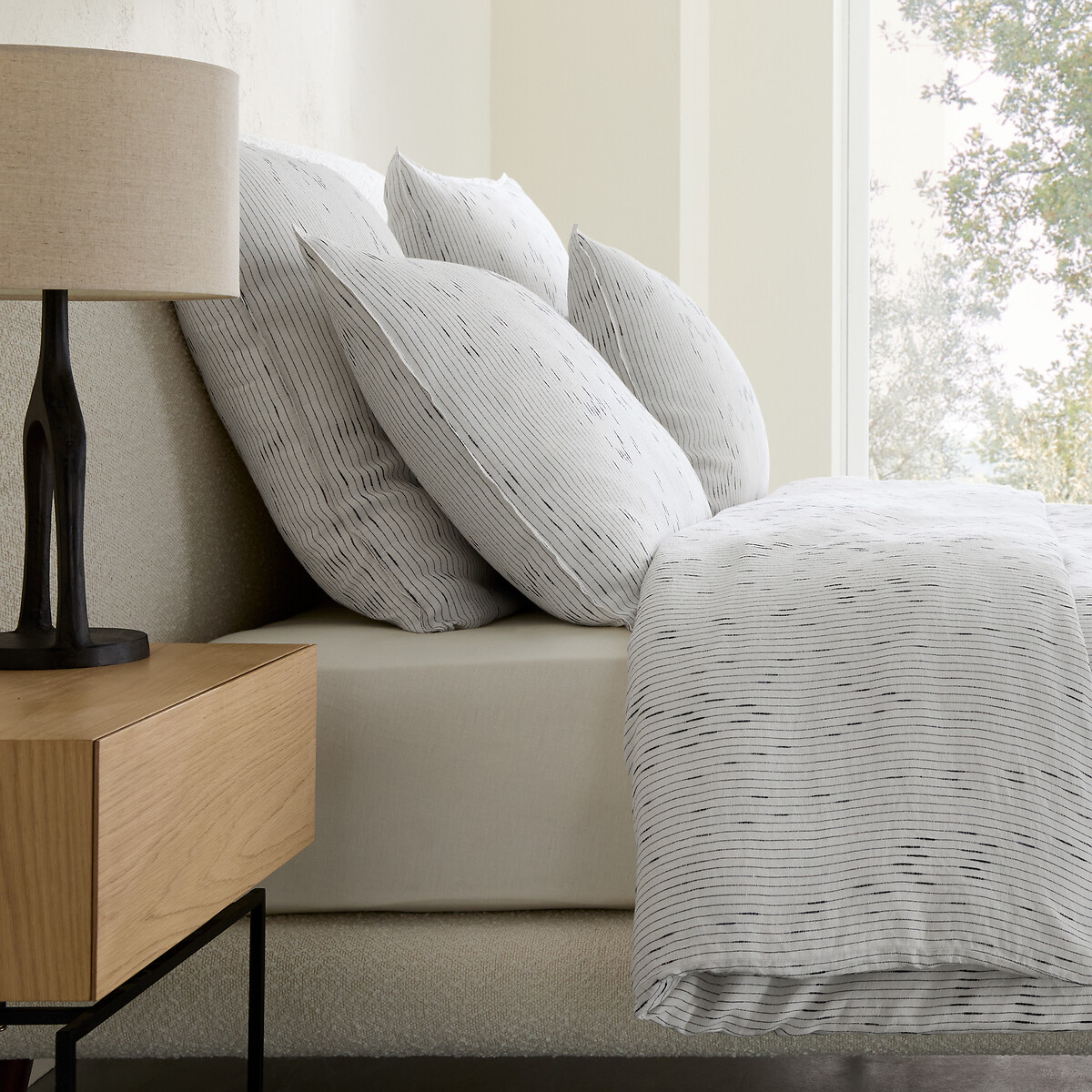 Μαξιλαροθήκη από σύμμεικτο προπλυμένο λινό 50x70 cm