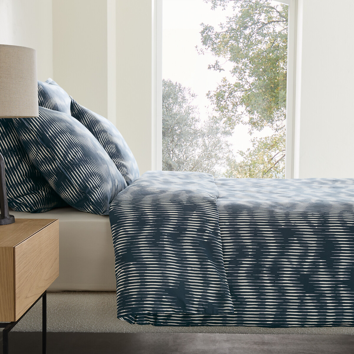 Παπλωματοθήκη από πλυμένο βαμβακερό σατέν 140x200 cm