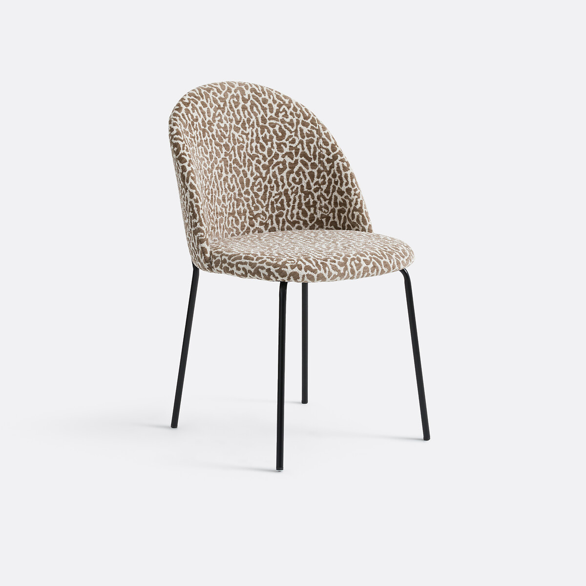 Καρέκλα με υφή μπούκλε και λεοπάρ σχέδιο