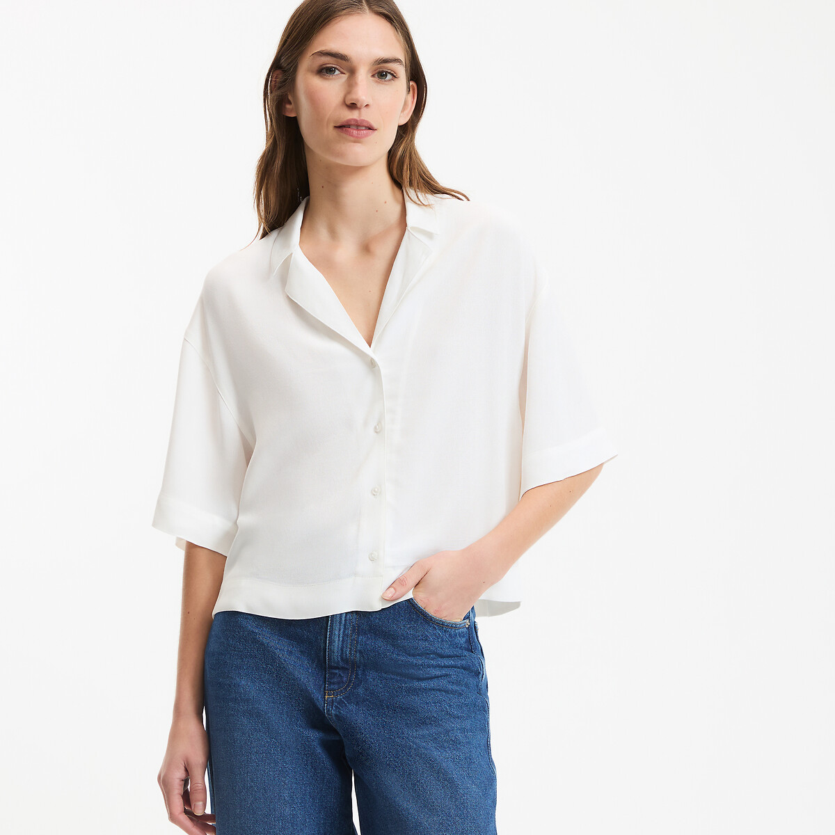 Πουκάμισο με γιακά τύπου σακάκι