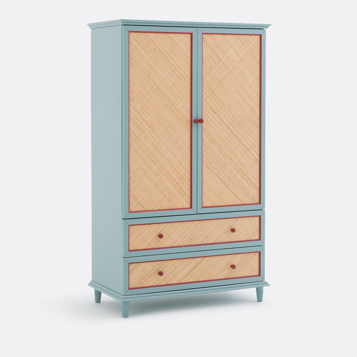 Ντουλάπα με 2 πόρτες από πλεκτό ρατάν Μ55xΠ105xΥ180cm