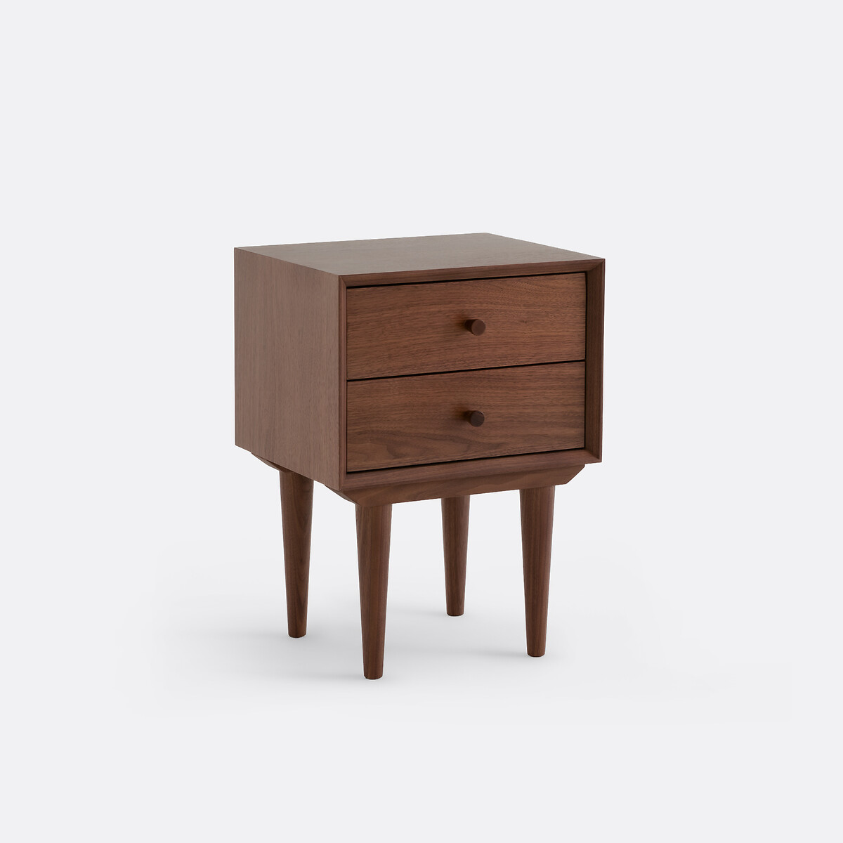 Κομοδίνο vintage από καρυδιά και καπλαμά Μ33xΠ40xΥ55cm