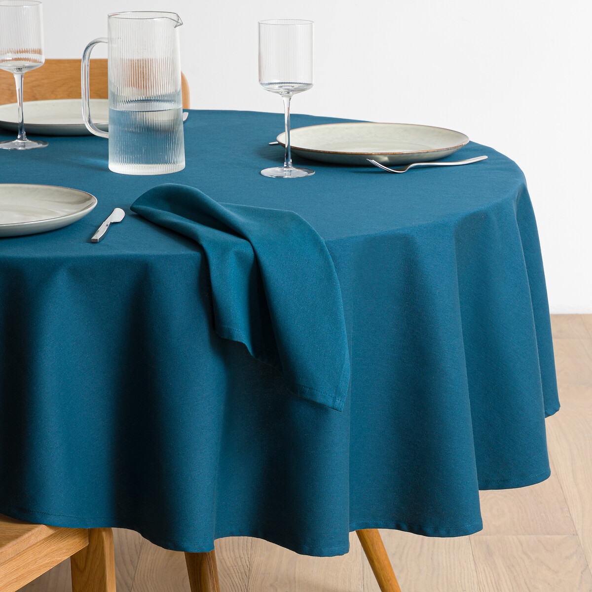 Στρογγυλό τραπεζομάντηλο από βαμβάκι 160 cm