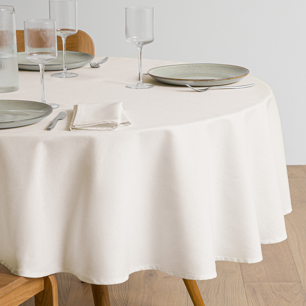 Στρογγυλό τραπεζομάντηλο από βαμβάκι 160 cm