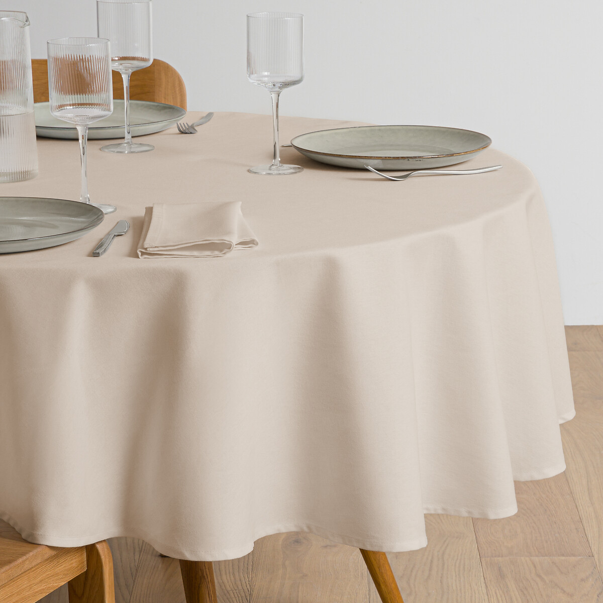Στρογγυλό τραπεζομάντηλο από βαμβάκι 160 cm