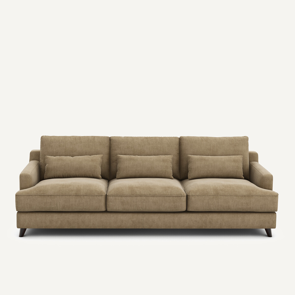 Καναπές από βελούδο stonewashed Μ100xΠ197xΥ83cm