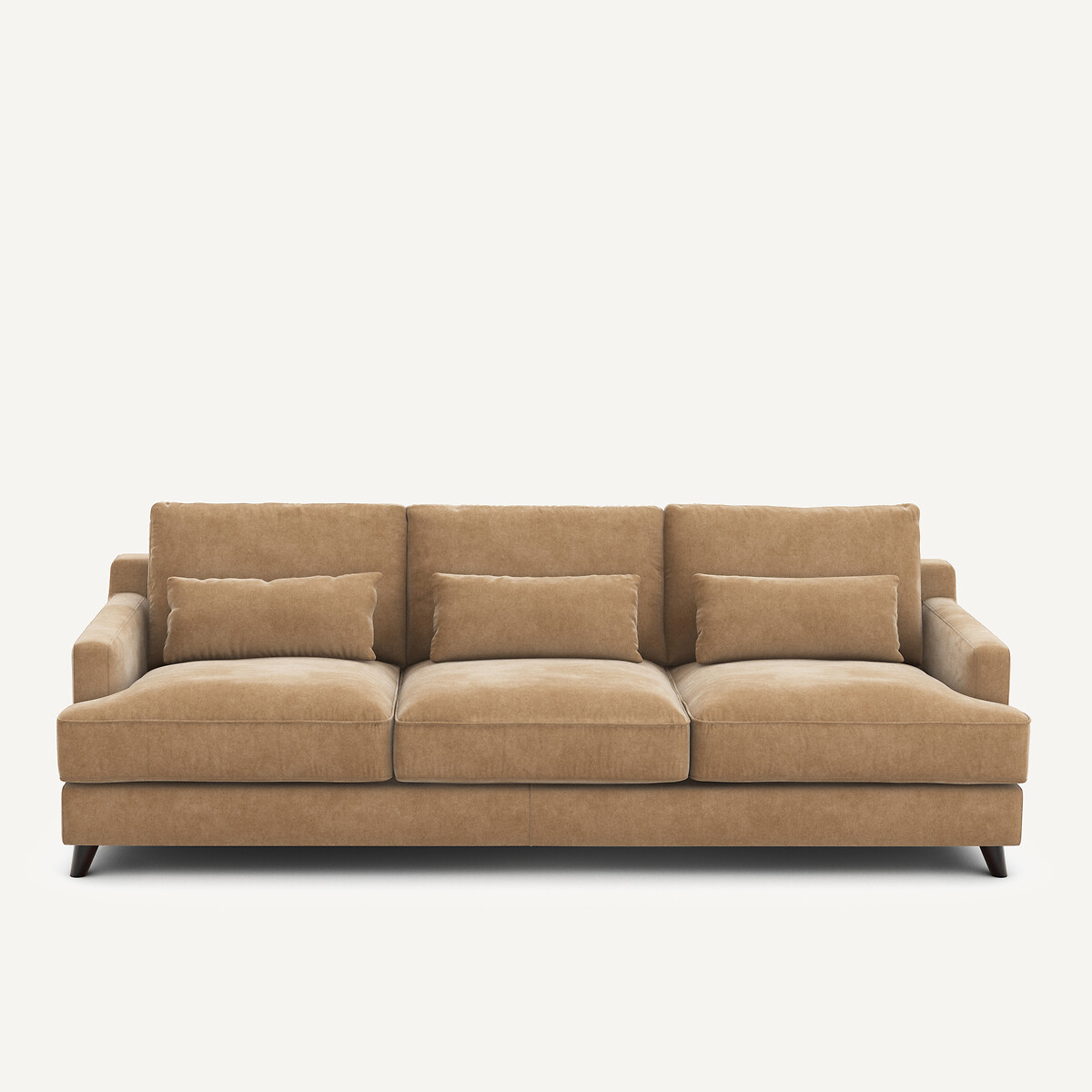 Καναπές από βελούδο stonewashed Μ100xΠ197xΥ83cm