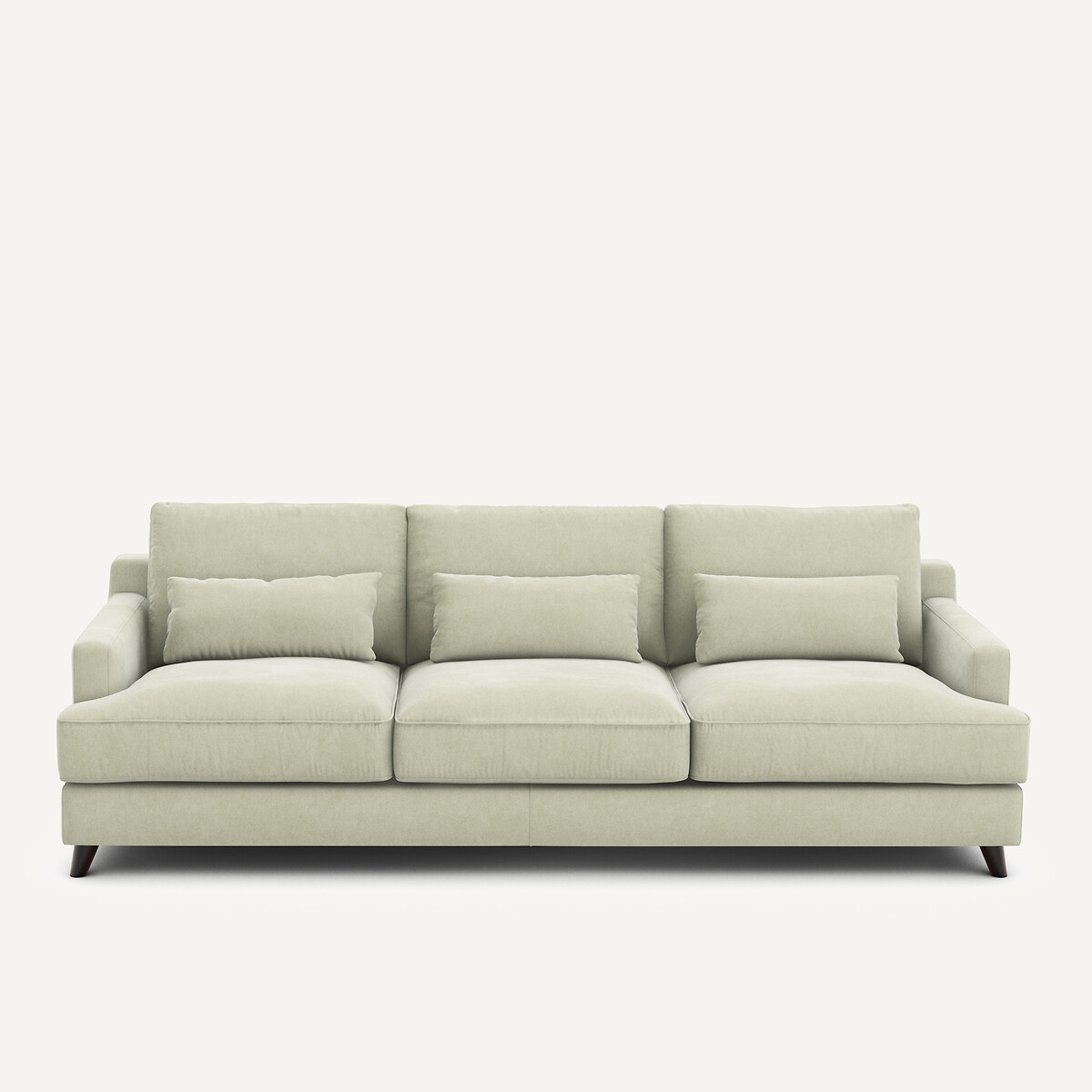 Καναπές από βελούδο stonewashed Μ100xΠ197xΥ83cm