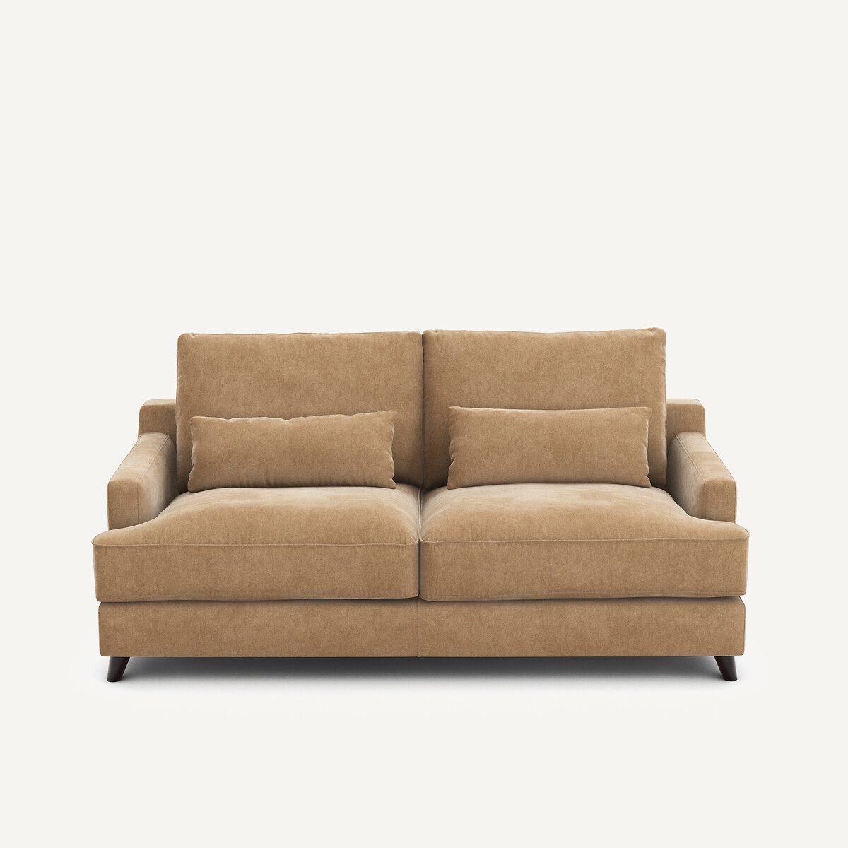 Καναπές-κρεβάτι από βελουτέ ύφασμα stonewashed Μ100xΠ191xΥ83cm