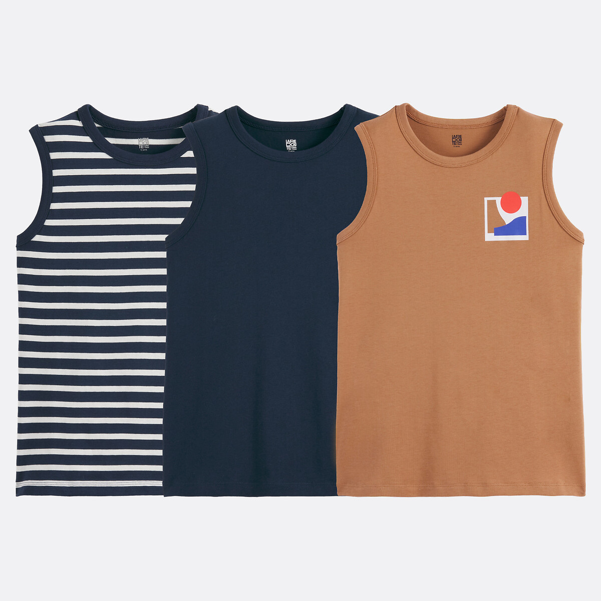 Σετ από 3 αμάνικες μπλούζες