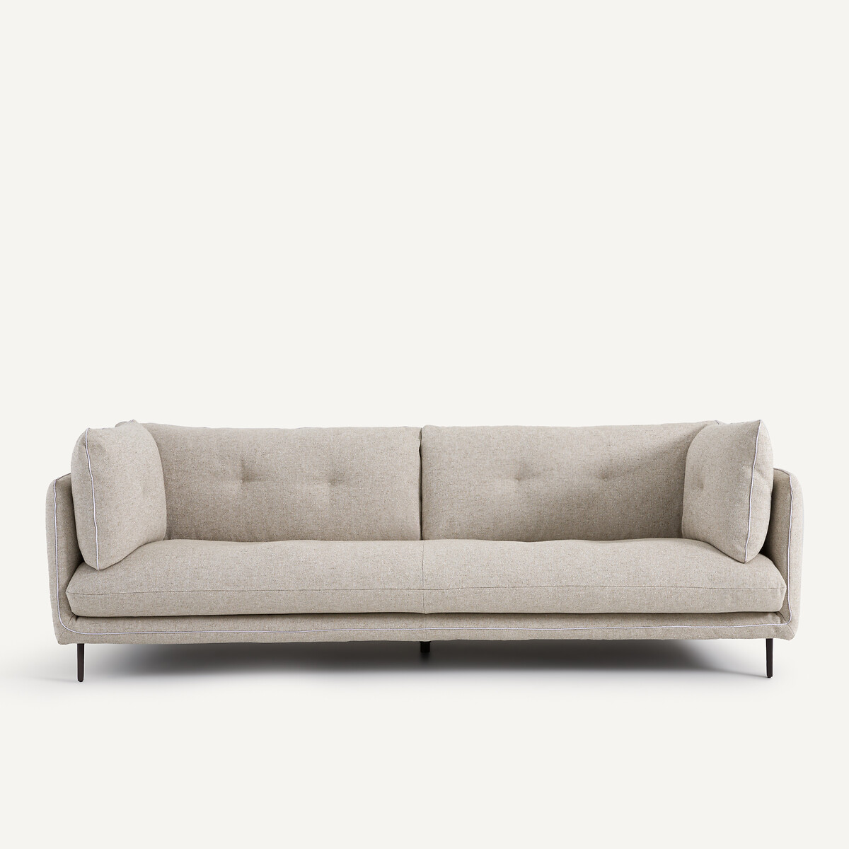 Καναπές από υφή βισκόζης και λινό Μ106xΠ221xΥ80cm