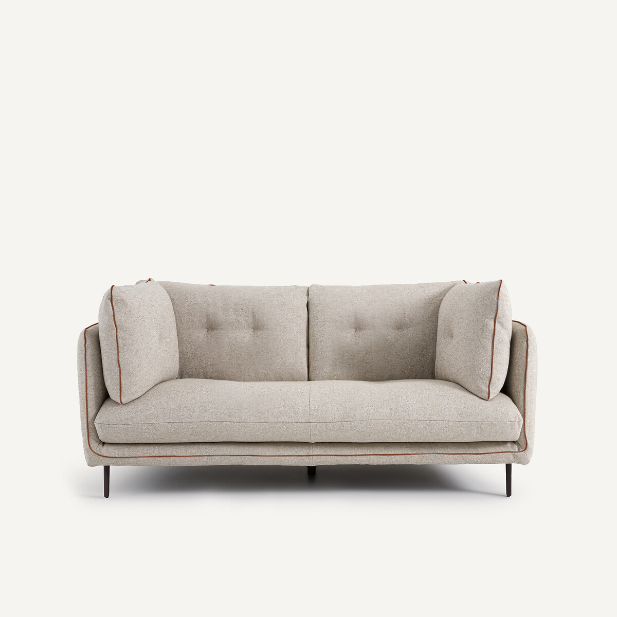 Διθέσιος καναπές από βισκόζη και λινό Μ106xΠ181xΥ80cm