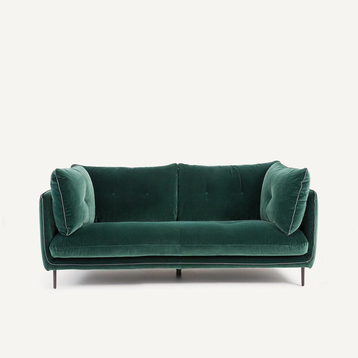 Compact καναπές από βελούδο Μ106xΠ201xΥ80cm