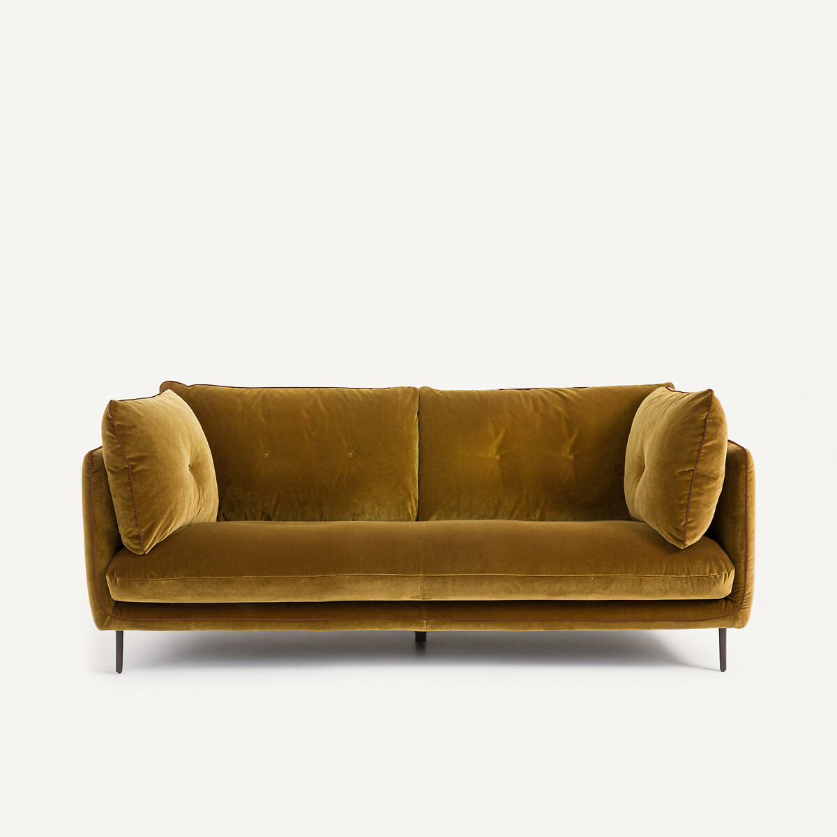 Compact καναπές από βελούδο Μ106xΠ201xΥ80cm