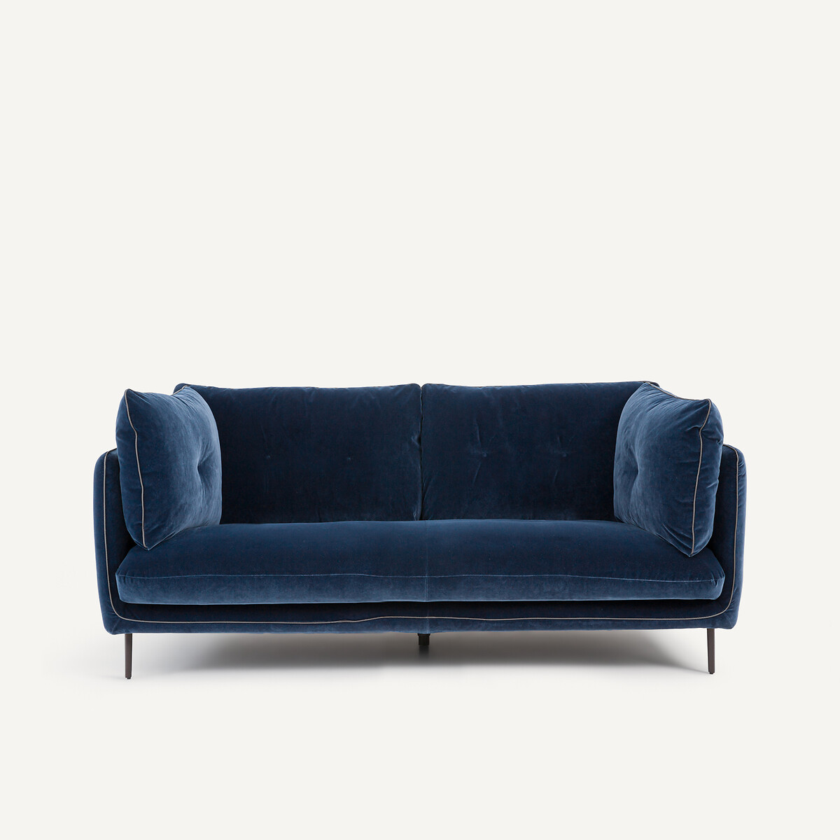 Compact καναπές από βελούδο Μ106xΠ201xΥ80cm