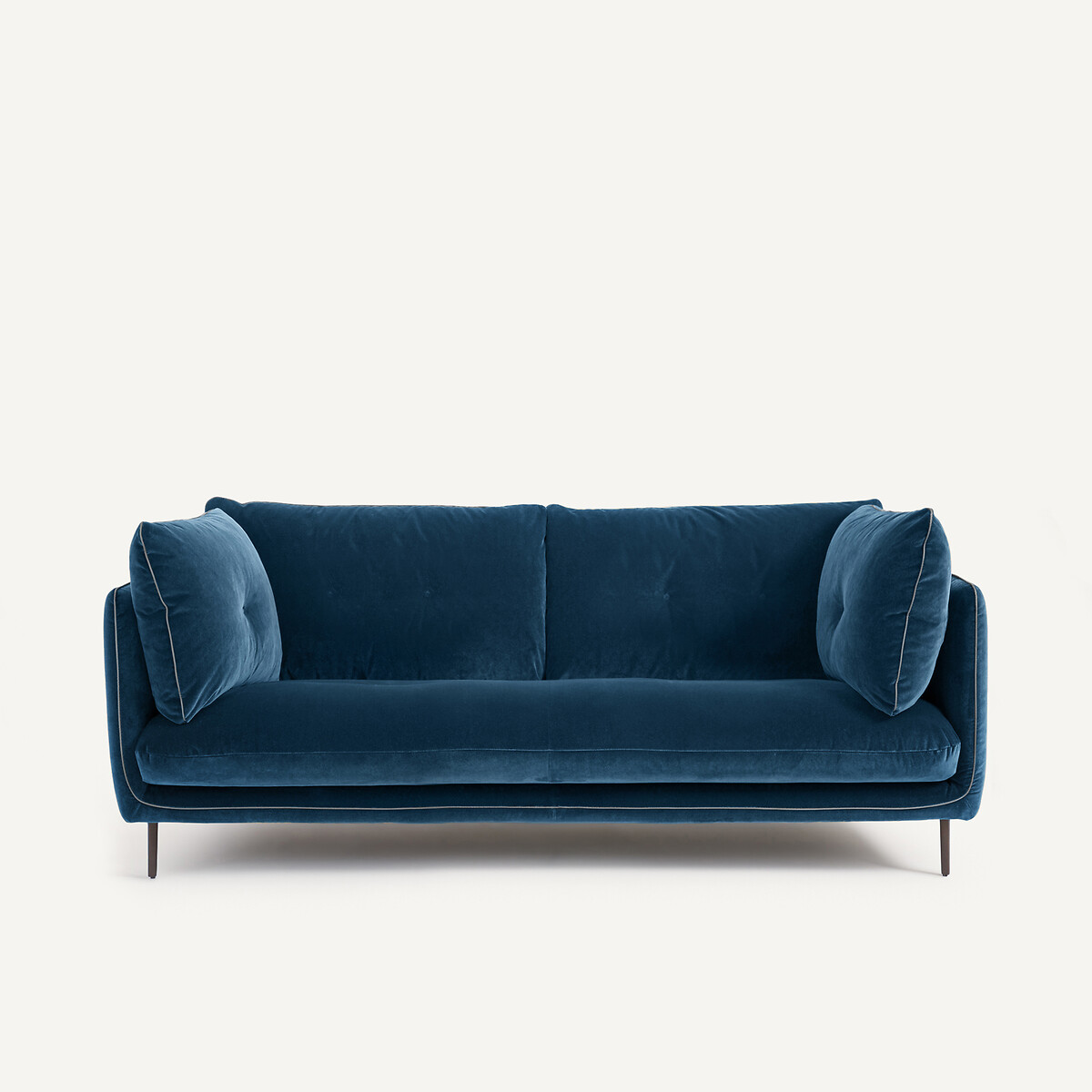 Compact καναπές από βελούδο Μ106xΠ201xΥ80cm