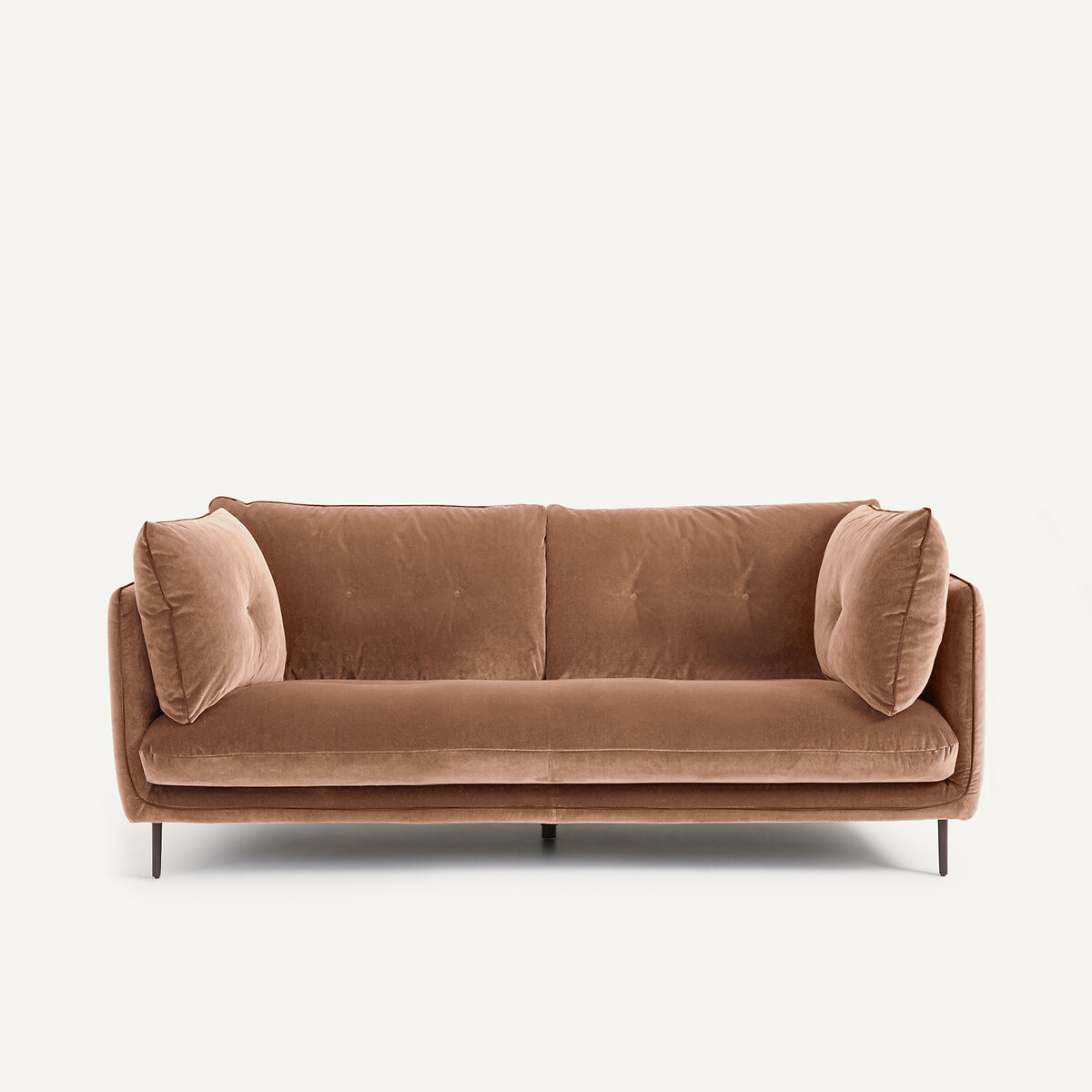 Compact καναπές από βελούδο Μ106xΠ201xΥ80cm