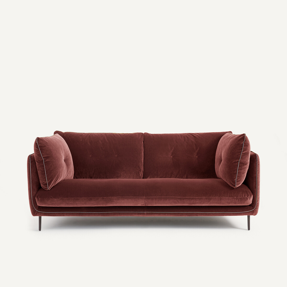 Compact καναπές από βελούδο Μ106xΠ201xΥ80cm