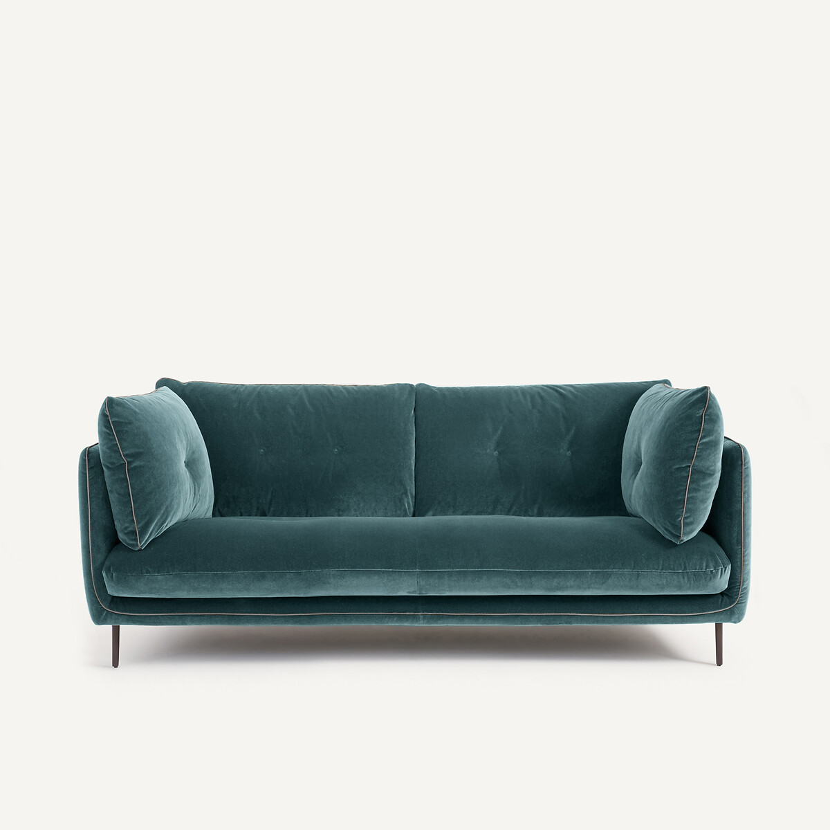 Compact καναπές από βελούδο Μ106xΠ201xΥ80cm