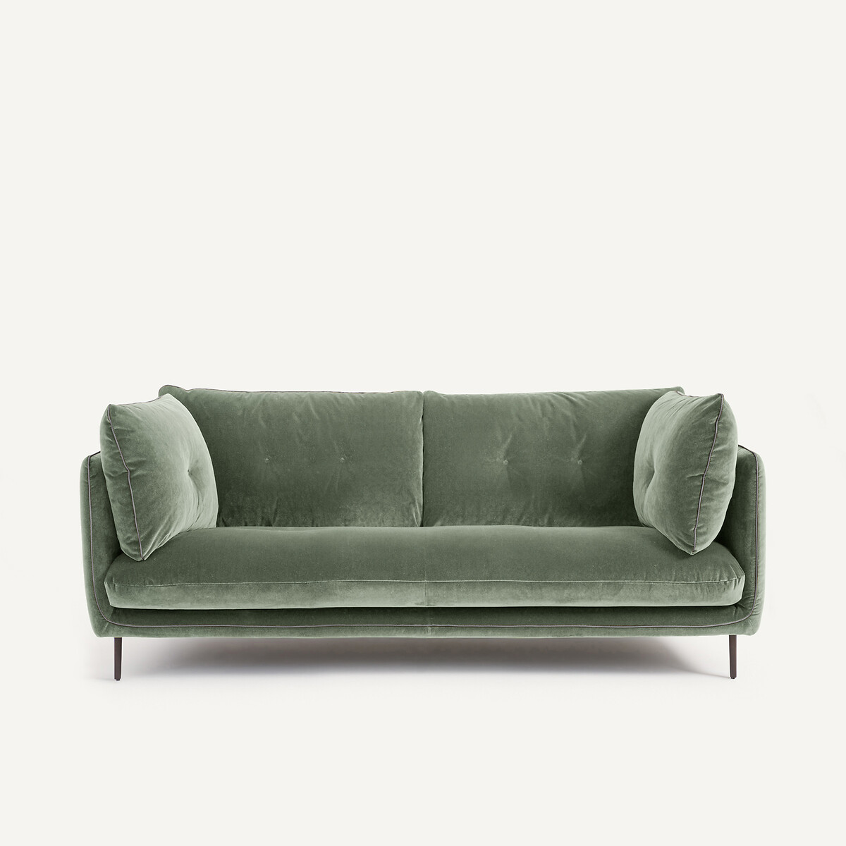 Compact καναπές από βελούδο Μ106xΠ201xΥ80cm