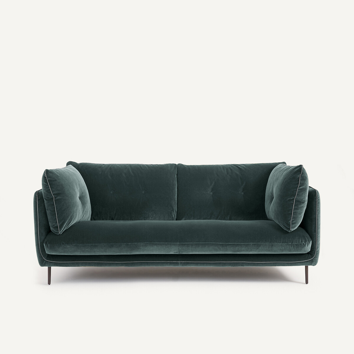 Compact καναπές από βελούδο Μ106xΠ201xΥ80cm