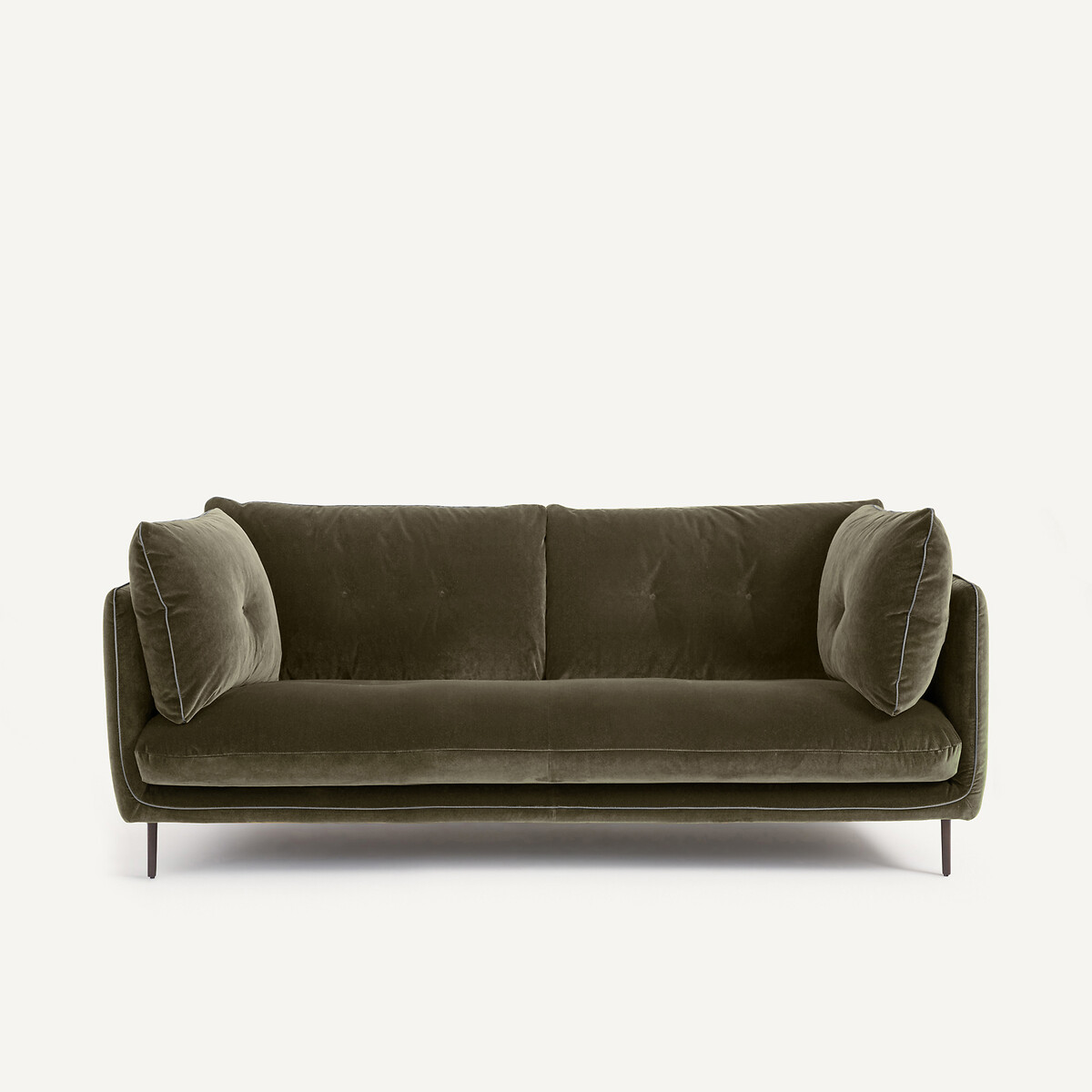 Compact καναπές από βελούδο Μ106xΠ201xΥ80cm