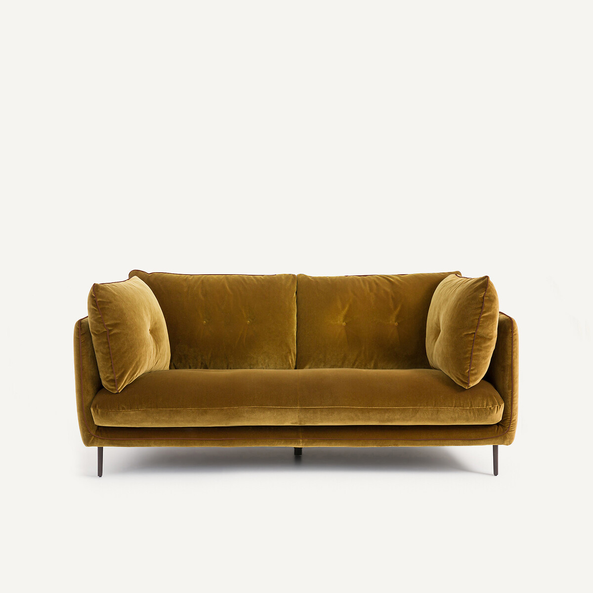 Διθέσιος καναπές από βελούδο Μ106xΠ181xΥ80cm