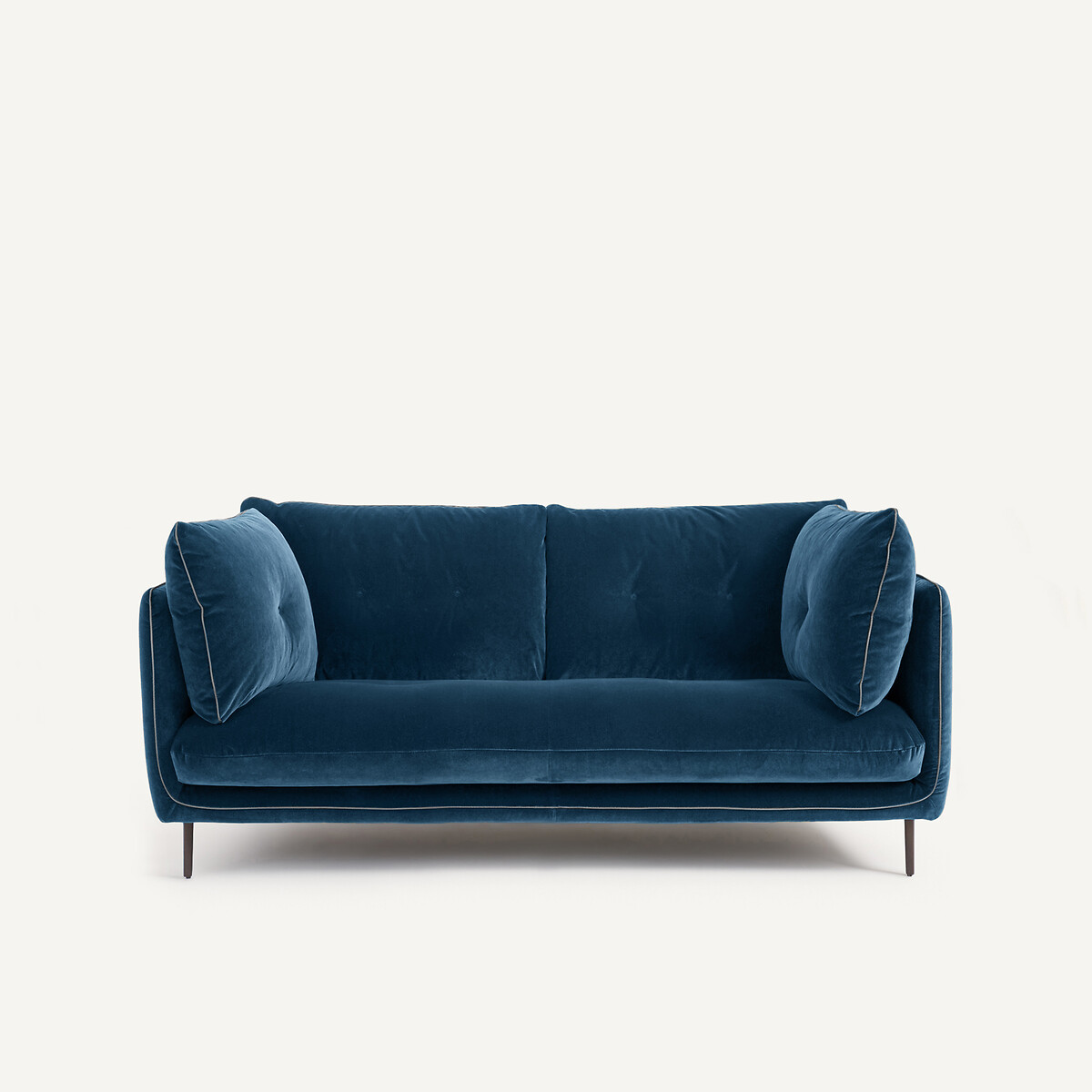 Διθέσιος καναπές από βελούδο Μ106xΠ181xΥ80cm